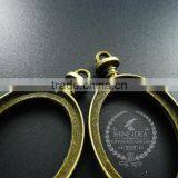 30x40mm Vintage Style Bronze Alloy Oval Pendant Charm DIY Bezel Setting Glass Tray Jewelry Supplies 1810426 thumbnail-3