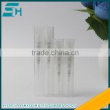 Skinny and transparent perfume bottle with sprayer