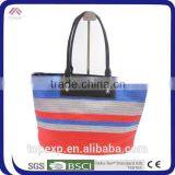 Summer Beach Bag Straw Bag Stripe Paper Straw Bag thumbnail-2