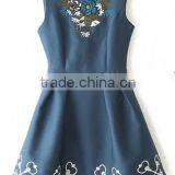 Yellow Plain Belt Turndown Collar Sleeveless Dress Casual Dresses for Women thumbnail-5