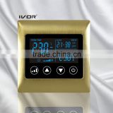 Good Quality IVOR 220V Central Air-Conditioner Thermostat Digital AC Thermostat Switch SK-AC2000L8 Satin Gold Metal Frame