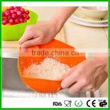 Heat Resistant Water Drain Silicone Rice Washing Basket Fruit Basket
