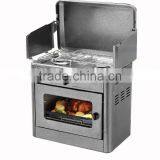 Outdoor garden camping dual burner stove with oven