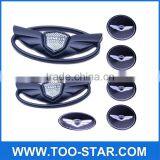 For Hyundai Genesis Coupe Matte Black WING Car Logo Emblem Stickers Set 7pcs