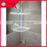 Household Wall Corner Plastic Bathroom Double Tiers Corner Shelves thumbnail-3