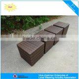 Cheap Outdoor Furniture Wicker Garden Rattan Square Table and Cube Chair thumbnail-2