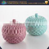Embossed Flower Design Ceramic Jar Wholesale thumbnail-1