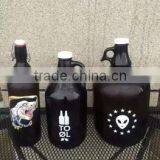 1L 2L 4L Amber Glass Bottle Beer Growler Glass Bottle thumbnail-1