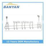 Wholesale Over The Sale Door 10 Hook Organizer Rack Brush Finish , Metal Coat Hooks thumbnail-1