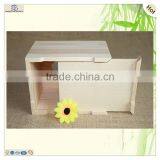 Plain Sliding Laser Cutting Pine Wooden Tissue Box thumbnail-4