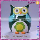 Ceramic Glazed Home Decoration Owl Shape Piggy Bank thumbnail-1