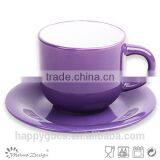 Broad Edge High Quality Bright Glaze Cup and Saucer
