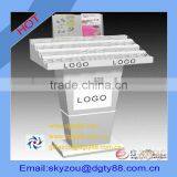 China Supplier Corrugated Acrylic/plastic Makeup Mac Cosmetic Display Stand thumbnail-1