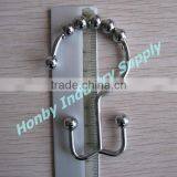 Wholesale 80mm Bathroom Metal Double Hook Curtain Ring thumbnail-2