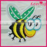 Cute Bee Custom Embroidery Patch for Clothing and Bags WEF-070 thumbnail-1