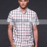 Casual Short Sleeve Shirts for Men 100% Cotton Material and Plaids Pattern Shirts Wholesale Plaid Shirts thumbnail-4