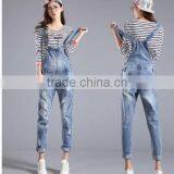 The New Spring and Summer Jumpsuits Han Edition Students Loose Denim Overalls/ Suspender Trousers/trousers With Braces