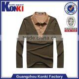 Newest Sublimation Printing Plain Long Sleeve Polo t Shirt for Men thumbnail-1