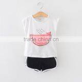 Pictures of Girls Suits Designs Watermelon T-shirt and Shorts 2 Pcs Sets thumbnail-3