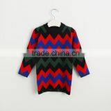 Wholesale Matching Clothes Mother and Daughter Girls Wave Pattern Knitt Dress thumbnail-3