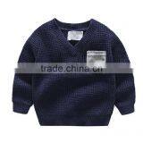 Wholesale Cotton Knitted German V Neck Sweater Pullover With Pocket thumbnail-2