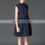 2017 Stylish Cotton Sleeveless School Uniform Design For Girls thumbnail-4