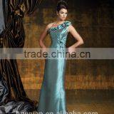 Formal Full Length One Shoulder Beaded Mother of the Bride Satin Suits thumbnail-1