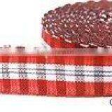 RED AND WHITE CHECKS BEDDING TAPE thumbnail-1