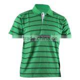 Fashionable Unisex Striped Polo T-Shirt thumbnail-1