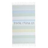 Stripe 100% Cotton Beach Towel With Tassel Made in China thumbnail-1