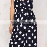 Women Sexy V-neck Backless Jumpsuit Dot Print Womens Romper For Wholesale thumbnail-4