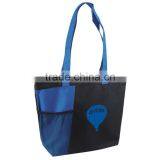 Slant Pocket Tote Bag - Features a Full Top Zipper Closure, Side Mesh Pocket and Comes With Your Logo. thumbnail-1