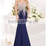 2016 New Arrival Gorgeous Mermaid Beading Floor-Length Satin Prom Dresses thumbnail-1