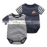 Wholesale Summer Striped Boys Baby Rompers Cotton Clothing thumbnail-1
