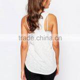Guangzhou Shandao OEM Wholesale Casual Summer 95% Cotton 5% Spandex Women White Athletic Quick Dry Slim Fit Fitness Tank Tops thumbnail-3
