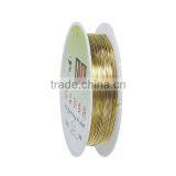 String Materials Round Gold Plated 0.4mm Copper Beading Wire Thread Cord thumbnail-1
