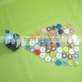 Quality Warantee New Design Unique Style Colored Shirt Buttons, Multicolored Resin Glitter Shank Button for Baby Sweater thumbnail-2