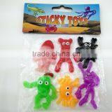 Small 6 Alien TPR Sticky Toy Sticky Alien Animal Toys thumbnail-2