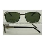 Blue / Green Metal Square Eyeglass Frames With Clip On Sunglasses For Mens , Full Rim