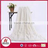 100% Polyester Promotion Solid Long Pile Fake Fur Winter Blankets thumbnail-2
