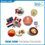 Personalized Die Cast Brass Gold Plating Custom Logo Souvenir Magnetic Epoxy Badge Label Pins
