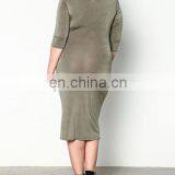 Fashion Xxxxl Womens Wrap Front Dress Silky Wholesale Plus Size Women Clothing thumbnail-4