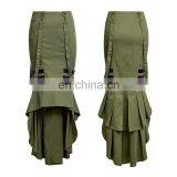Q-276 Punk Rave Black Military Uniform High-low Fishtail Skirt thumbnail-1