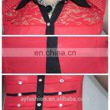 Chiffon Collar Sleeveless Shirt/women High Quality Shirts thumbnail-3