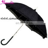 A0428 Victorian Style Black Lace Wedding Umbrella