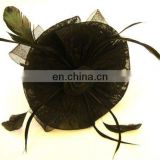 Fashion handmade lace flower with feathers