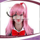 nice synthetic short cute japanese striaght pink cosplay wig
