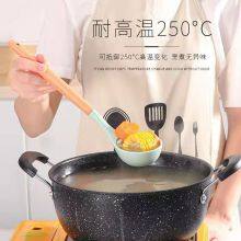 Non Stick Spatula Set Contains 12 Pieces of Bucket Creative Food Grade Hengshao Tools, Wooden Handle Silicone Kitchenware thumbnail-4
