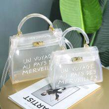 Tote Bags Luxury Handbags for Women Crossbody Handbags Women Hand Bags Purse and Hat Set Transparent New Fashion Pvc PU Girls thumbnail-2