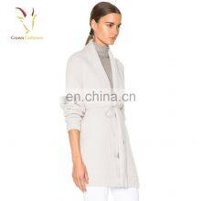 Женская модная безкнопочная кардиган-джемпер, зимний шерстяной пальто, крупноячеистый кардиган thumbnail-4